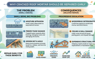 Why Cracked Roof Mortar Should Be Repaired Early